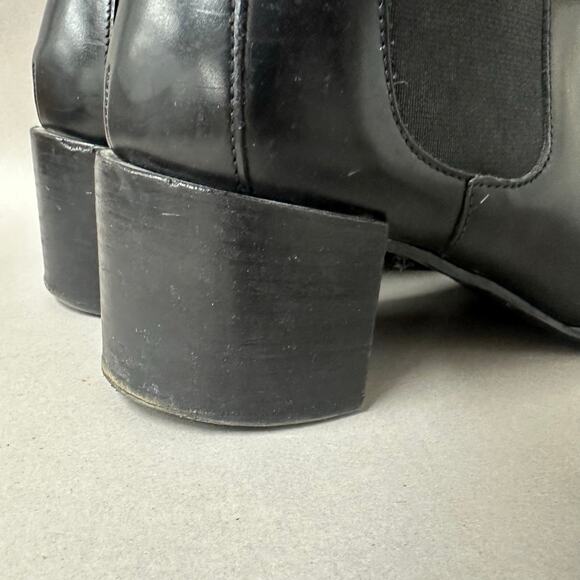 Everlane The Heel Boot block heel ankle smooth leather bootie in Black size 11 - Picture 9 of 16